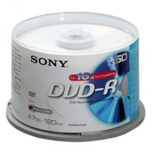 Storage Media Sony 16x - spindle 50pk Dvd-r/4.7gb (102,766,000)