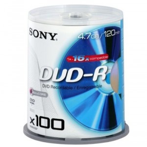 Support SONY DVD-R 4.7GB 16x Cakebox 100 (4905524473919)