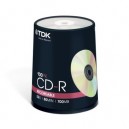 TDK - 100 x CD-R - 700 Mo ( 80 min ) 52x - spindle - support de stockage (75000000465)
