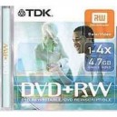DVD+RW 4x TDK - 10 x DVD-RW - 4.7 Go ( 120 minutes ) 2x - 4x - boîtier CD - support de stockage Lot de 10