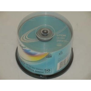 Support 52x TDK CDR80CBA50 CD-R80 Disques enregistrables (pack de 50) (CDR80 SP50)