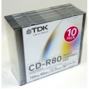 Support 52x TDK CD-R 80 min x 10 (CD-R80PWWSCA10)