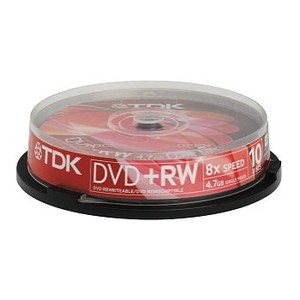 Support 8x Tdk/dvd/cd - dvd+rw 4.7gb 3.3-8x spindle 10 (DVD+RW47CB108X)