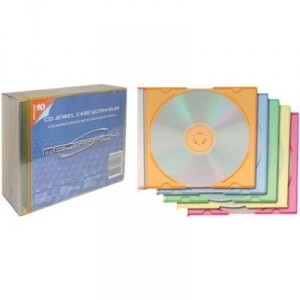 ABIX Support Ultra Products Computer Accessories-CD-BOX 2X5 COLOR SLIM PACK 10 (CDTS-10MPI-C2)