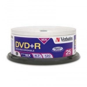 Support de stockage 16x Verbatim DVD+R/4.7GB 16x AdvAZO Spdl 25pk (23942435006)