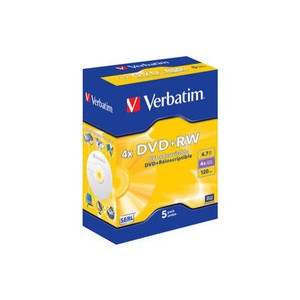 DVD + RW Verbatim 4x 120min Pack of 5 (DVDRWVERB)