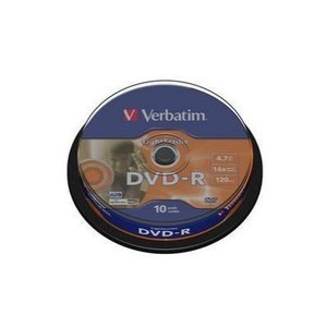 Support 16x Verbatim - 43643 - DVD-R Advanced Azo + - 16X - LightScribe Surface - 4.7 GB - 10 Spindle Pack of 25