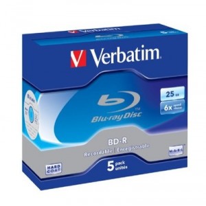 Support Verbatim - 43715 - BD-R single layer - 6X - 25 GB - with plastic housing of 5