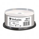 Support VERBATIM Blu-ray Disc BD-R 25GB 4x cakebox 25pcs Imprimable Blanc (43690)