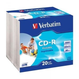 Storage Media Verbatim DataLifePlus 52x CD-R x 20 - 700 MB of Lot 20 (239424342452)