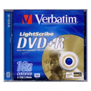 Storage Media Verbatim 16x - DVD standard package - DVD + R Verbatim LightScribe - DVD + R VERBATIM 16X LIGHTSCRIBE of Lot