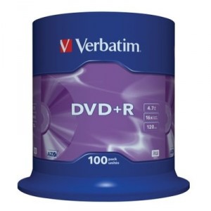 Storage Media Verbatim DVD + R 16x (43 551) (100 Pack) (B000BF13UA)