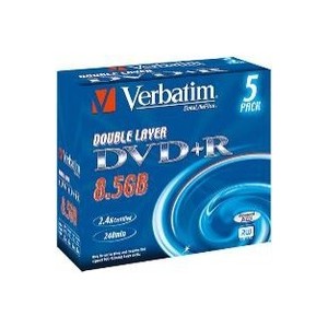 Storage Media DVD + R Double Layer Verbatim DVD + R Double Layer 8x Speed, Jewel Case, 8.5 GB (43,540)