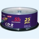 Support de stockage 52x FUJIFILM CD-R/W et DVD-R Lot de 25 (P10DCRCA14A)