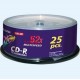 Support de stockage 52x FUJIFILM CD-R/W et DVD-R Lot de 25 (P10DCRCA14A)