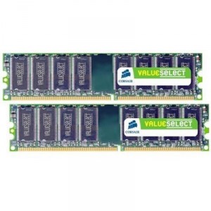 Corsair Value Select - Mémoire - : 2 x 1 - DIMM 184 broches - - 400 MHz / PC3200 - CL3 -... DDR RAM 2 x 1 Go (VS2GBKIT400C3)