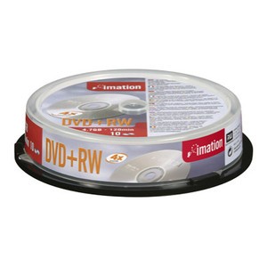 Support de stockage DVD+RW 4x Imation (051122204319) Lot de 10
