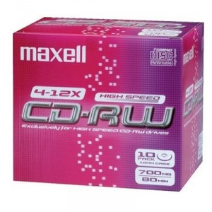 Support de stockage CD-RW 10x Maxell (4902580450717) Lot de 10
