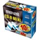 Support de stockage 52x Maxell CD-R80XL Lot de 10 (400989)