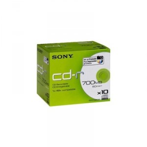 Support de stockage CD-R 48x Sony (10CDQ80D-IP) (Pack de 10) (10CDQ80DIP)