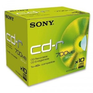 Storage Media Sony 48x CD-R (10CDQ80ND) Set of 5 (YCDQ80N5X5)