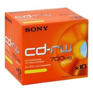 Storage Media Sony 10x CD-RW (10CDRW700HSD) Set of 10