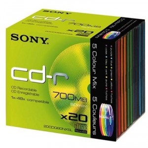 Storage Media Sony 48x CD-R CDQ80 (20CDQ80NSLD) Set of 20