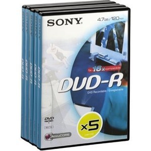 Storage Media Sony 16x DVD-R 5DMR47BVD Lot 5 (4905524328837)