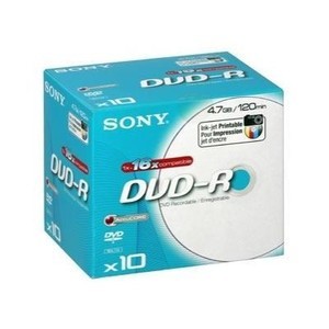 Storage Media Sony 16x DVD-R 10DMR47 Lot 10 (10DMR47B)