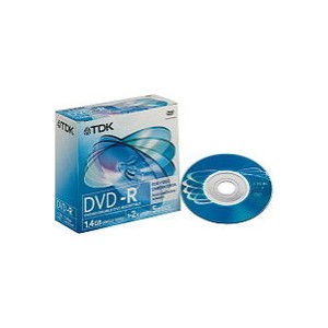 Support de stockage DVD-R 2x TDK (DVDR14EB5) Lot de 5