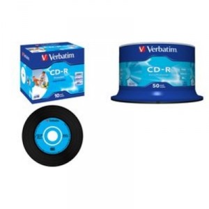 Support de stockage CD-R 52x Verbatim (43437) Lot de 10