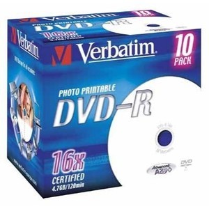 Storage Media Verbatim 16x DVD-R (43,521) (Pack of 10)