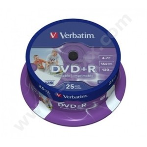 Storage Media Verbatim DVD + R 16x (43539) (Pack of 25)