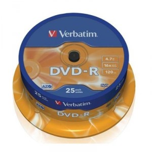 Storage Media Verbatim 16x DVD-R (023942435228) Set of 25