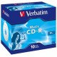 Support de stockage CD-R 16x Verbatim (43244) Lot de 10 (43365)