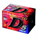 TDK D 60 P5 - Cassette audio (Type I)  (5-pack)
