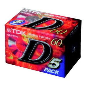 TDK D 60 P5 - Cassette audio (Type I)  (5-pack)