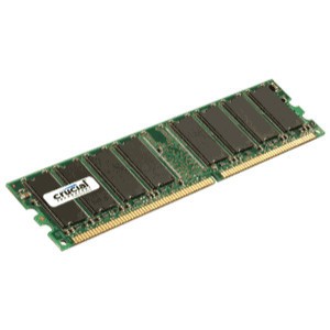 Mémoire 1GB, 184-pin DIMM, PC3200, DDR RAM Crucial Technology 1 Go (103483)