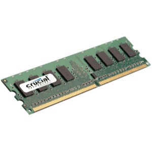 Mémoire 1GB, 240-pin DIMM, PC2-5300, DDR2 RAM Crucial Technology 1 Go (109880)