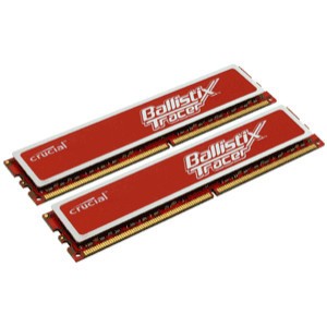 Barrette mémoire pour PC Crucial Ballistix Tracer DDRII 2 x PC6400 Rouge - 5% de remise jusqu'a... DDR2 RAM 2 x 1 Go (116776)