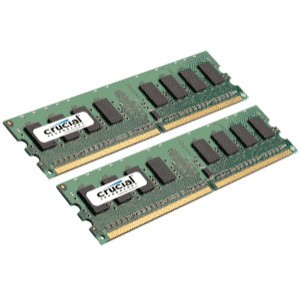 Mémoire PC Crucial DDR2 RAM 2 x 512 Mo (CT2KIT6464AA667)