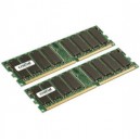 Mémoire PC Crucial DDR RAM 2 x 1 Go (CT2KIT12864Z40B)