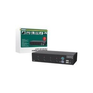 DIGITUS Digitus - Combo Port USB / PS/2 KVM-Switch, 4 ports, avec un jeu de câble (DC-12202-1) (4016032222644) Commutateur KVM
