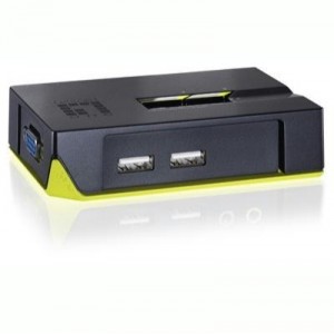 Levelone Level One 2-Port 2*USB KVM Switch LevelOne Black Edition (KVM-0222) Commutateur KVM