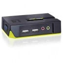Levelone LEVELONE - KVM commutateur avec Audio, USB, 2 ports (KVM-0221/590221), contrôle de 2 PC à partir d'u... (40158671378