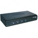 Trendnet Trendnet - TK-423K - KVM 4 ports VGA - USB  PS/2 + Audio + câbles Commutateur KVM