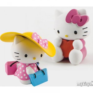 Bullyland Juratoys - B53402 - Figurine Collection - Hello Kitty - Gift Box - Hello Kitty Valentine and H. ..