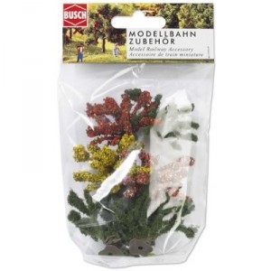 Hornby France - Busch - 6055 - Circuit - Train - Lot 6 assorted bushes
