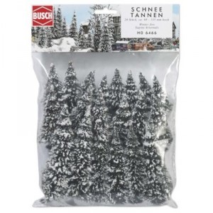 Hornby France - Busch - 6466 - Circuit - Train - 20 Sapins enneigés assortis (Busch)