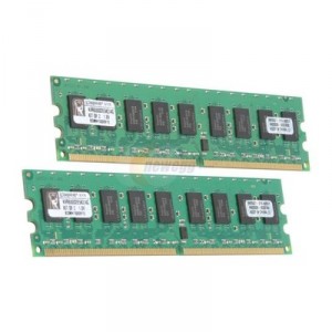 Barrette mémoire pour serveur Kingston ValueRAM DDRII 2 x 2 Go PC6400 ECC 2 x 2 Go (KVR800D2E5K2/4G)